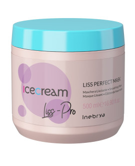 Маска, що розгладжує жорстке та пухнасте волосся Inebrya Ice Cream Liss Perfect Mask